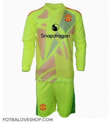 Manchester United Brankářské Dětské Venkovní Dres 2024-25 Dlouhý Rukáv (+ trenýrky)
